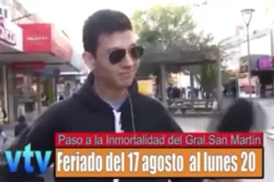 Salieron a preguntar por qué era feriado el lunes y la mayoría desconocía la respuesta