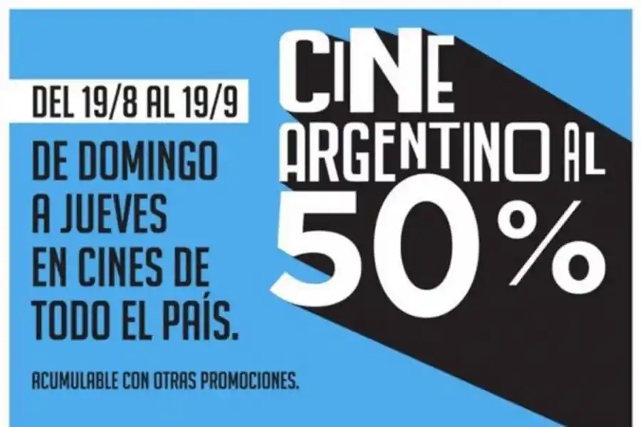 En el mes del cine argentino, las entradas para películas nacionales cuestan la mitad