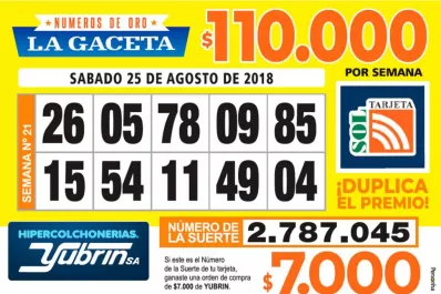 Los Números de Oro de LA GACETA