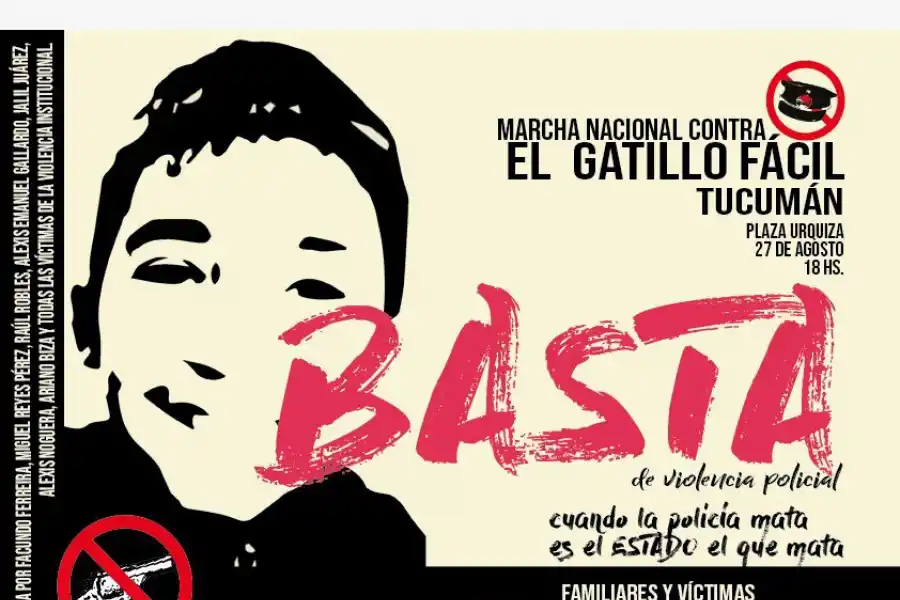 Marcha contra la represión policial: el gatillo fácil está relacionado con la pobreza