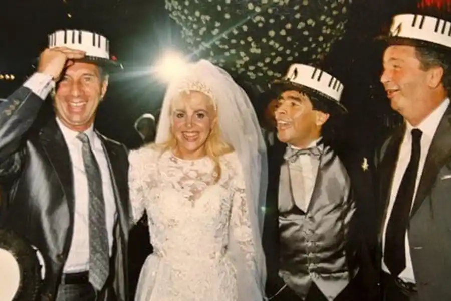 Maradona y Villafañe tuvieron un casamiento del que habló todo el país.