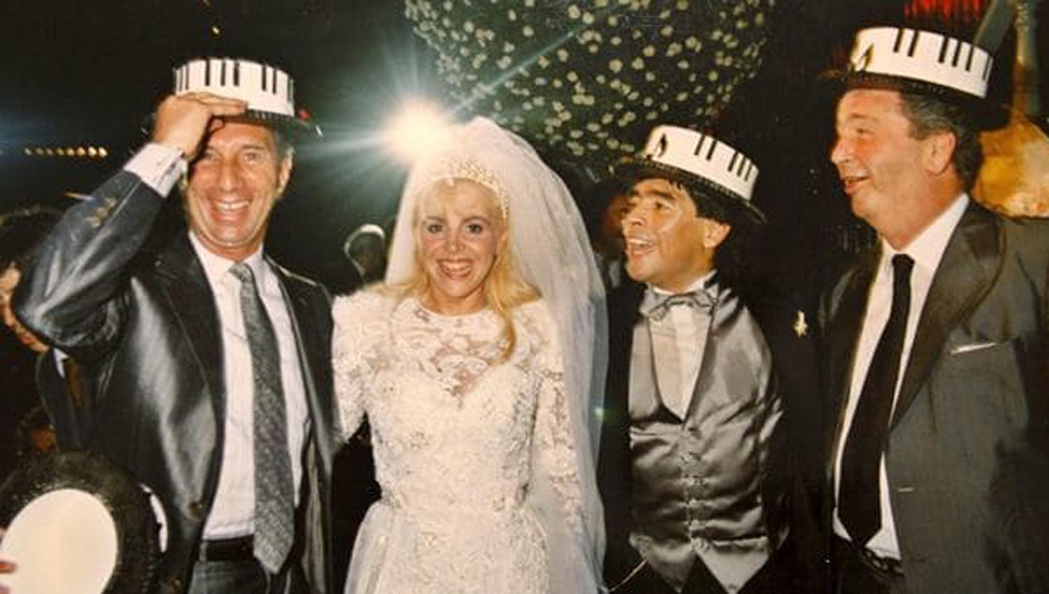 Maradona y Villafañe tuvieron un casamiento del que habló todo el país.