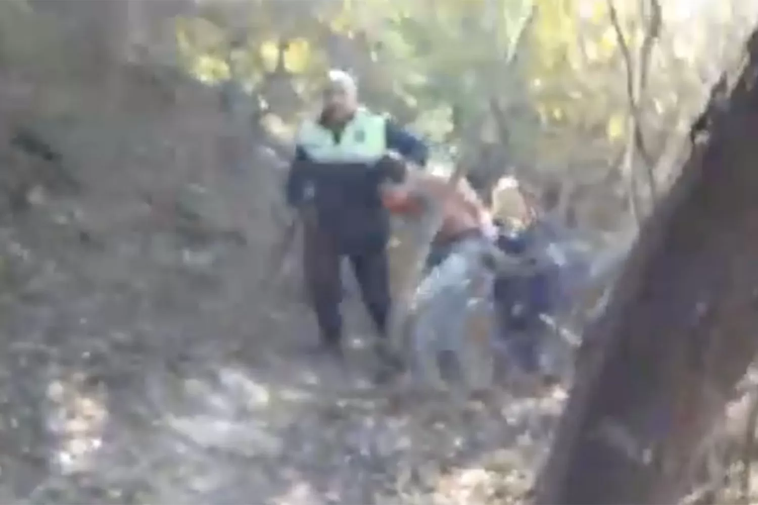 Golpeó a una mujer para robarle y lo atraparon policías: fuerte video
