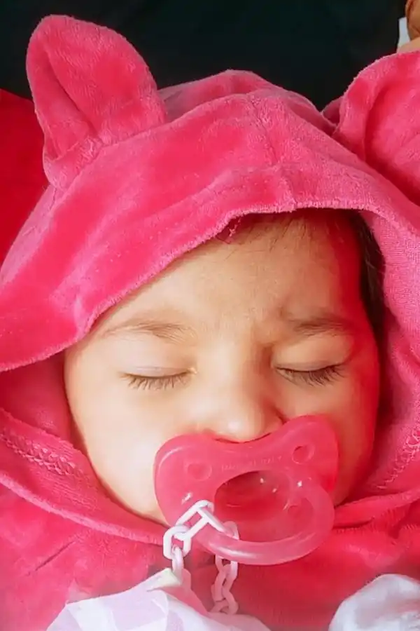 ROZAGANTE. Ámbar el viernes, en una foto que compartió su mamá. 