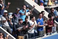 La banda del salamín, amigos de Del Potro, le pone color al US Open