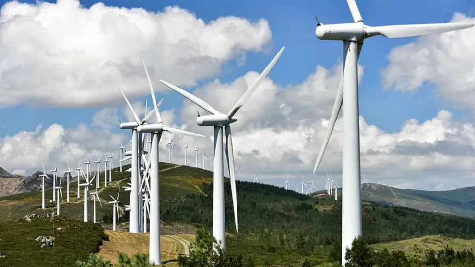 PARQUES EÓLICOS. Están integrados por más de tres turbinas que generan energía a partir del viento. Telam