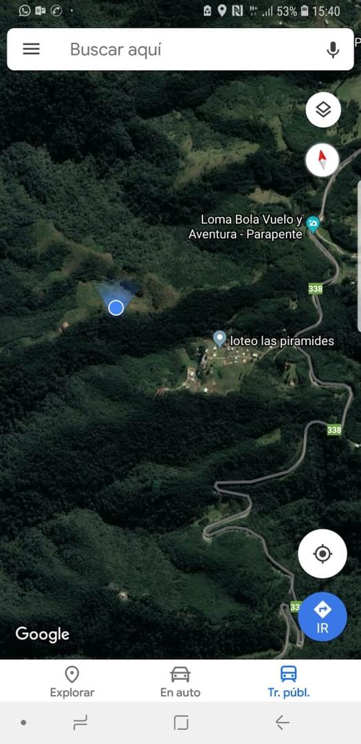 UBICACIÓN. El loteo se encuentra al sur de Loma Bola por la ruta 338, cerca de Villa Nougués.  