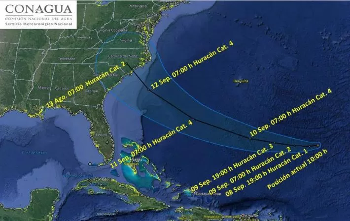 Alerta en Estados Unidos: Florence será un huracán de categoría 4