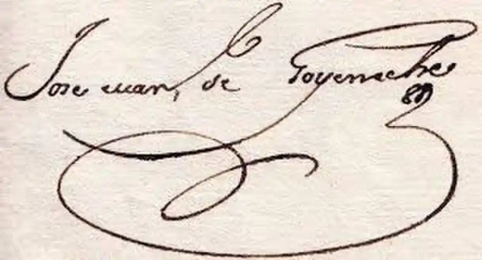 AMPULOSA RÚBRICA. La firma de Goyeneche