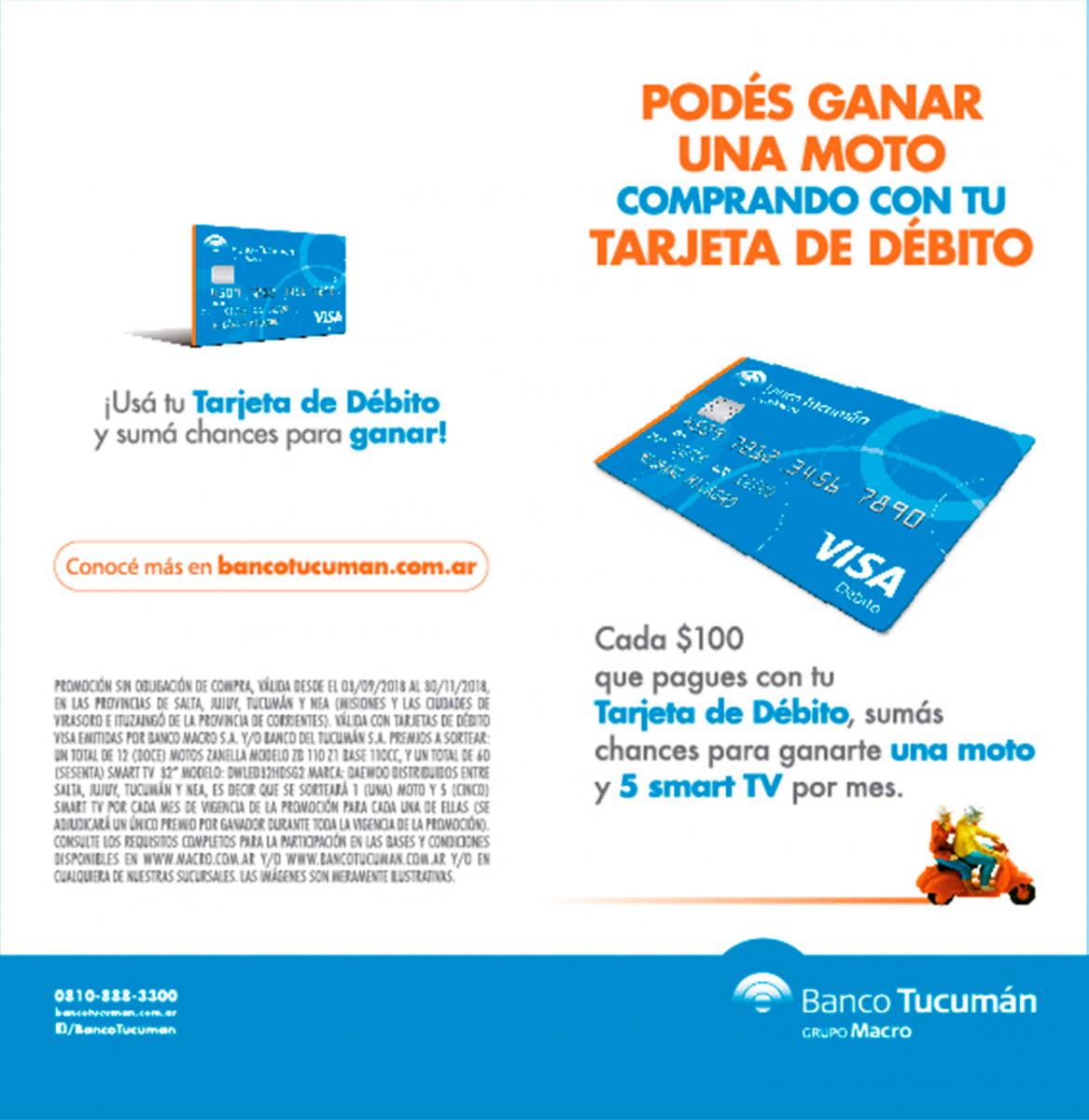 En Banco Tucumán Grupo Macro, tu tarjeta de débito vale más que el efectivo