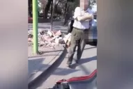 El hombre que arrojó basura en la plaza Alberdi dio su versión de lo ocurrido
