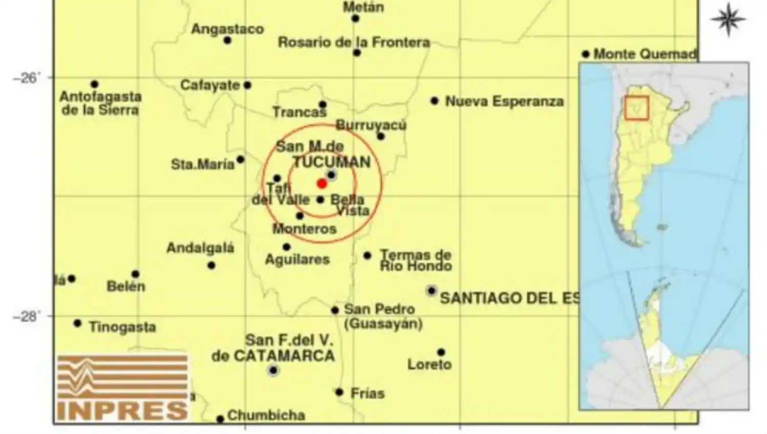 Tembló Tucumán: se registró un sismo de 2,7 grados