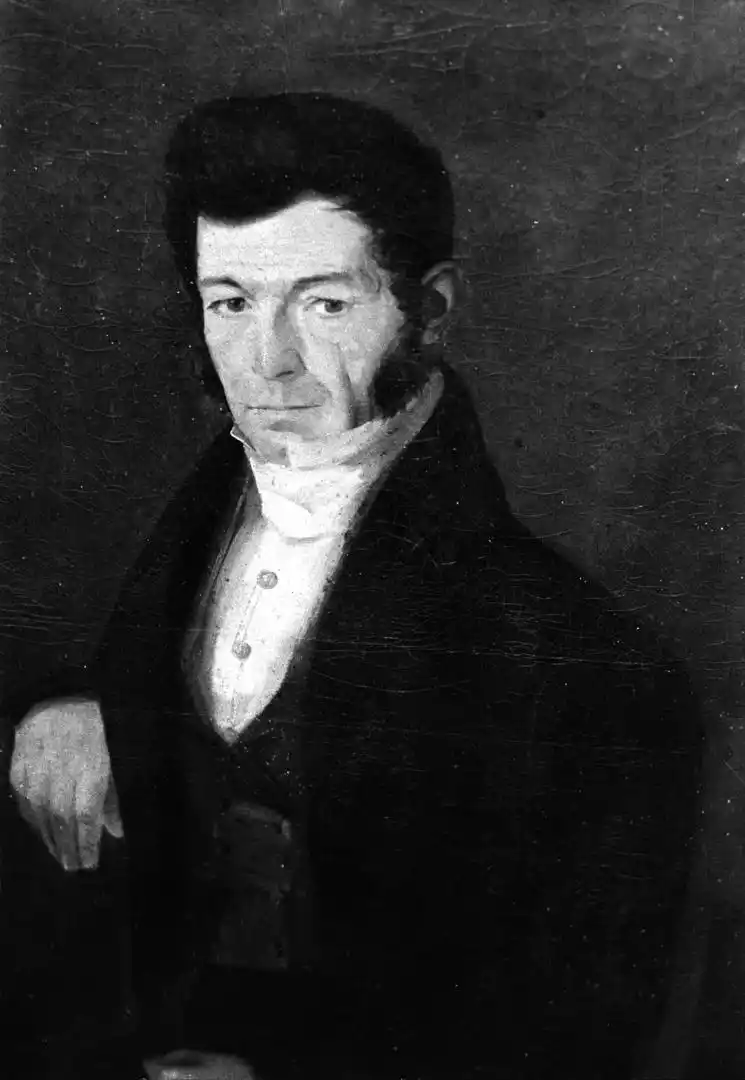 EL PADRE. José Manuel Silva, ex gobernador de Tucumán, en un óleo de Amadeo Gras 