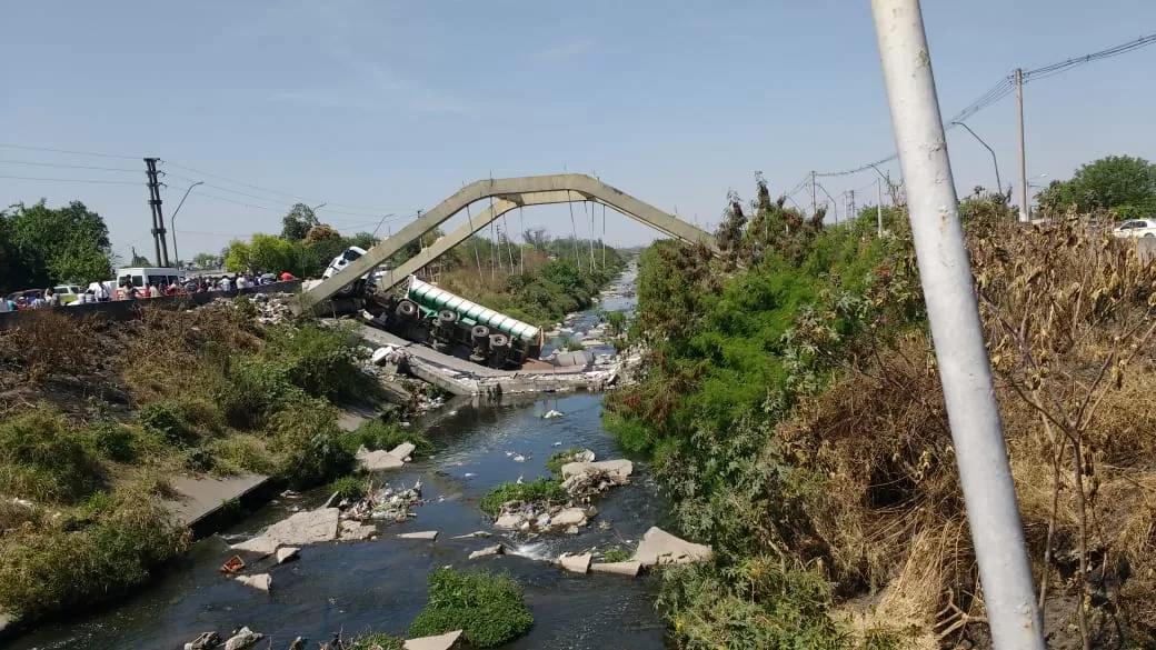 Puente caído: la empresa niega fallas y habla de vandalismo