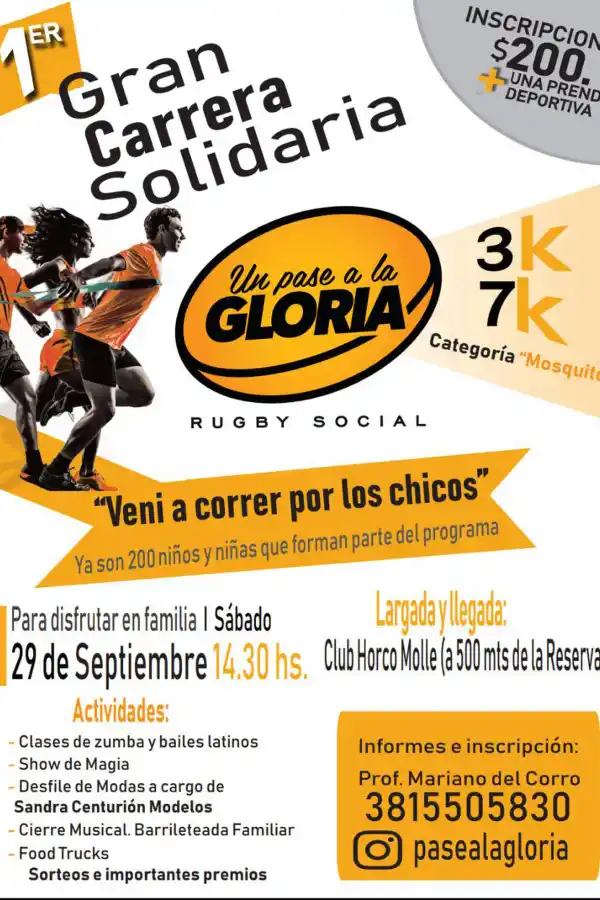 Maratón Solidaria: competirán para ayudar a los niños de Un pase a la gloria