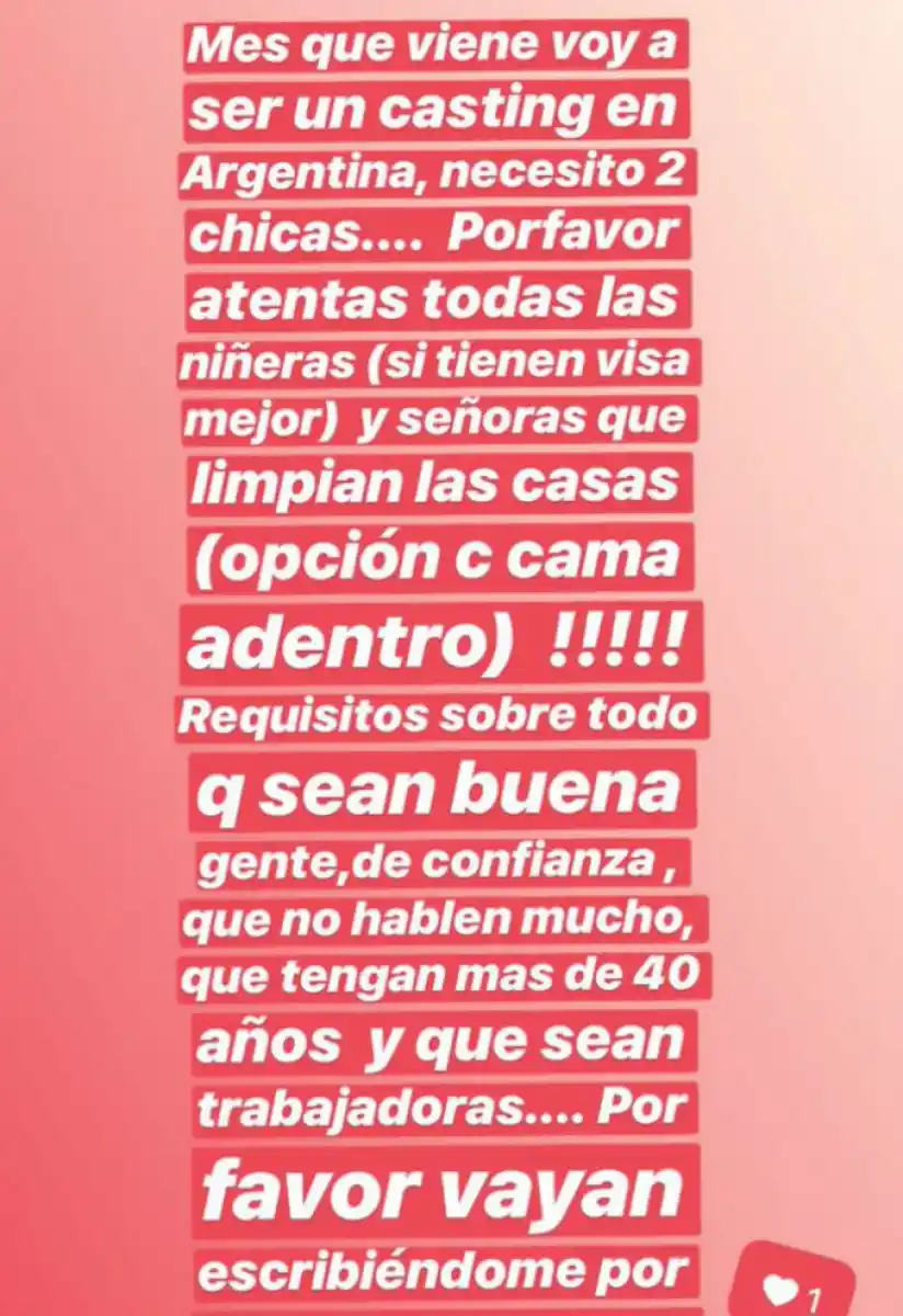 Insólito: el casting de Vicky Xipolitakis para conseguir niñeras