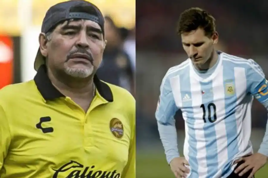 SINCERO. Maradona habló de Messi.