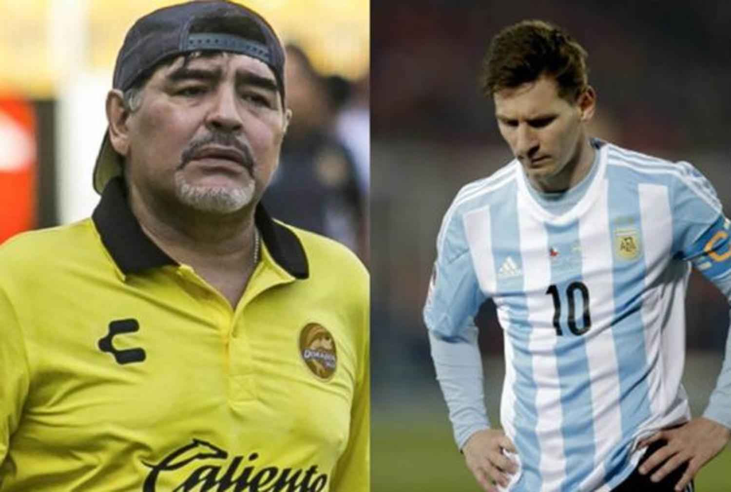 SINCERO. Maradona habló de Messi.