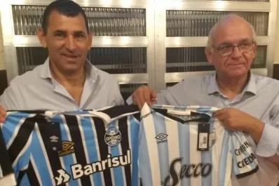 Los dirigentes de Gremio y de Atlético compartieron otra reunión de camaradería