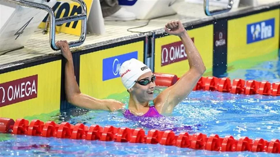 SORPRENDENTE. Pignatiello, con 17 años, ya lograba marcas que la habilitan para las competencias de natación de mayores. lanacion.com