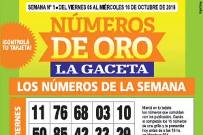 Controlá tu tarjeta: la grilla completa de los Números de Oro
