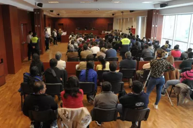 Palabras en la sala durante los alegatos del caso Chocobar