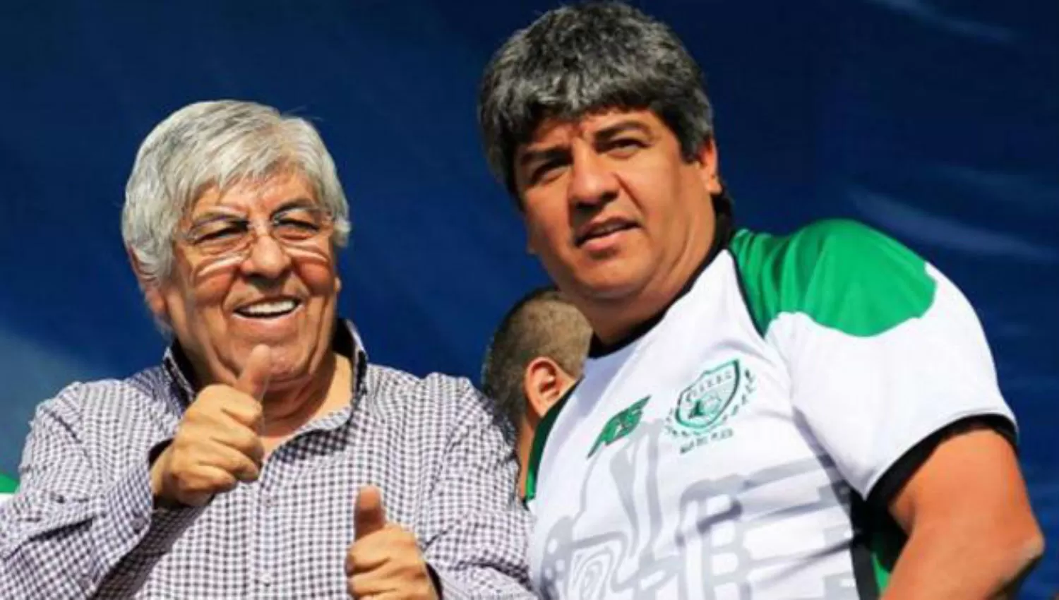 Hugo Moyano y su hijo Pablo Moyano, del Sindicato de Camioneros. ARCHIVO