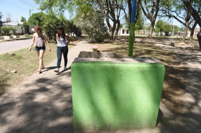 Destruyeron a mazazos una estatua de un león en Villa Amalia