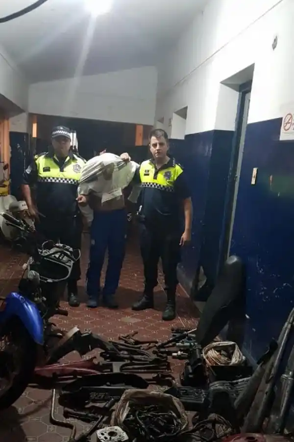 LO QUE ENCONTRÓ LA POLICÍA. Estas piezas fueron halladas en una vivienda de Mendoza al 3.100. 