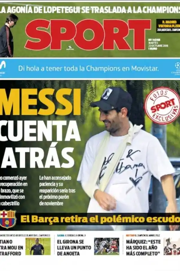 LASTIMADO. Las primeras imágenes de Messi yendo a tratarse.