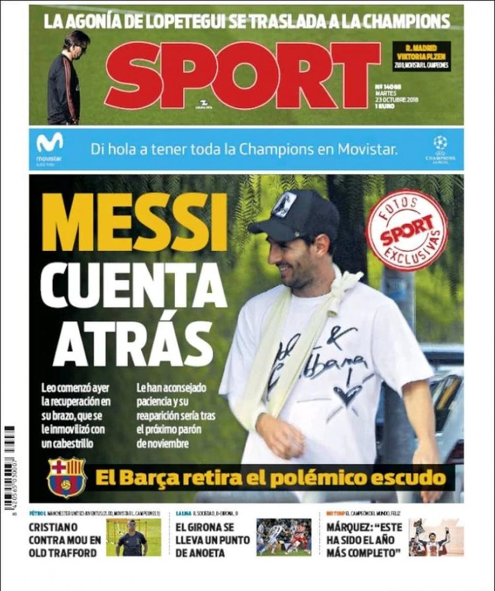 LASTIMADO. Las primeras imágenes de Messi yendo a tratarse.