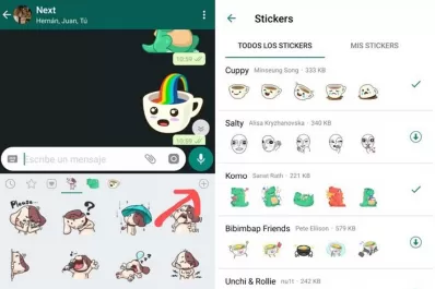 Con la última actualización llegaron los stickers a WhatsApp