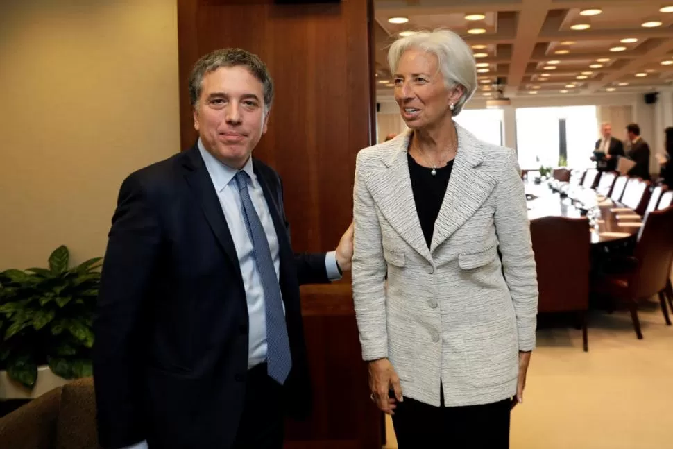 PRIMERA REMESA. Lagarde y Dujovne acordaron que el FMI envíe 5.700 millones de dólares la semana que viene. reuters