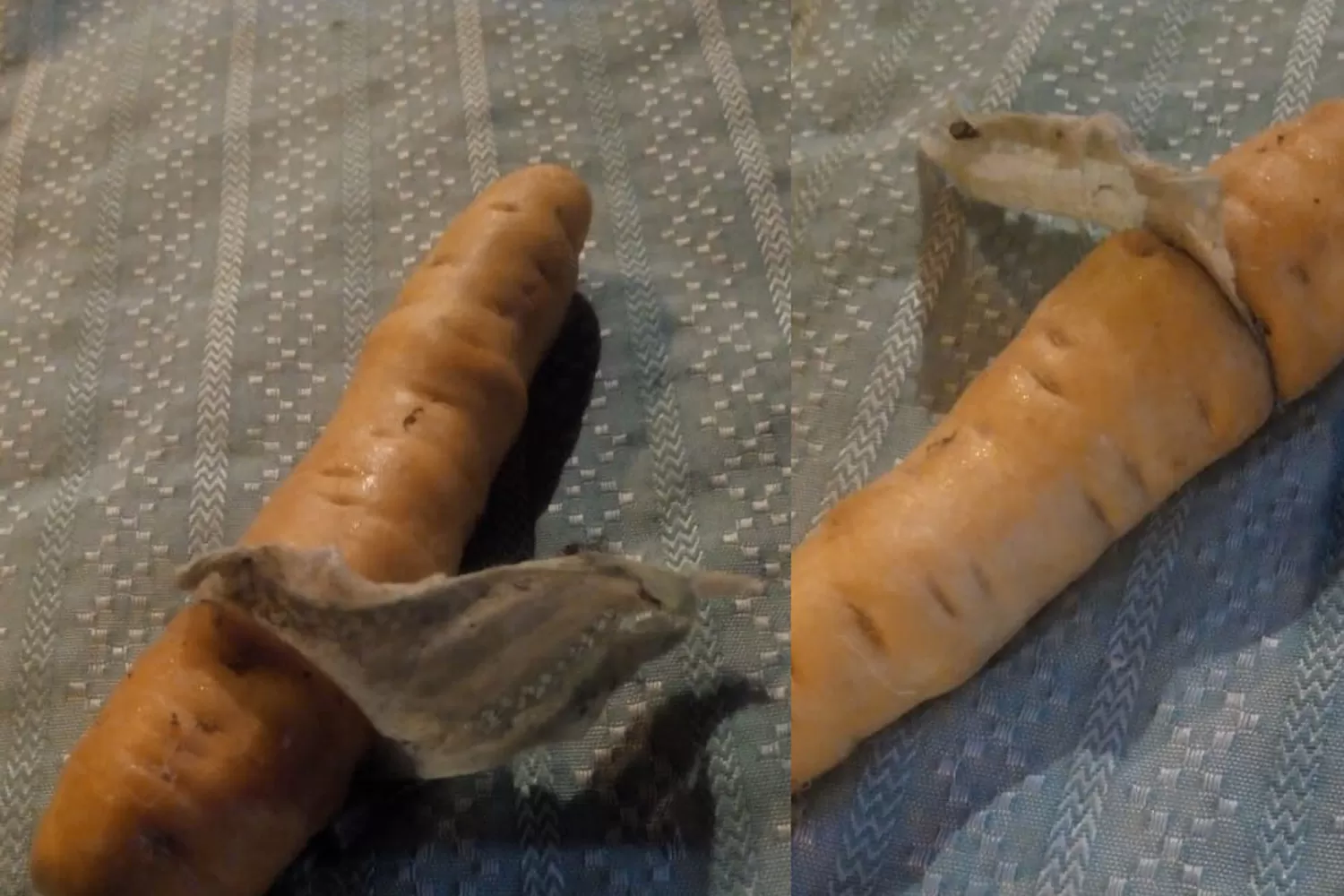 CON UN PEDAZO DE PAÑAL. Un vecino compró zanahorias y una llegó con una amarga sorpresa.