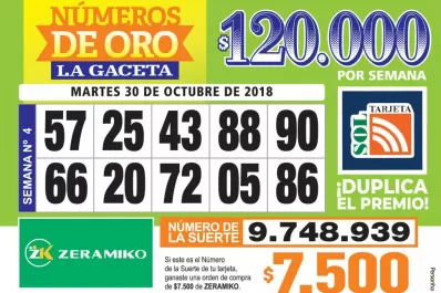 Los Números de Oro de LA GACETA