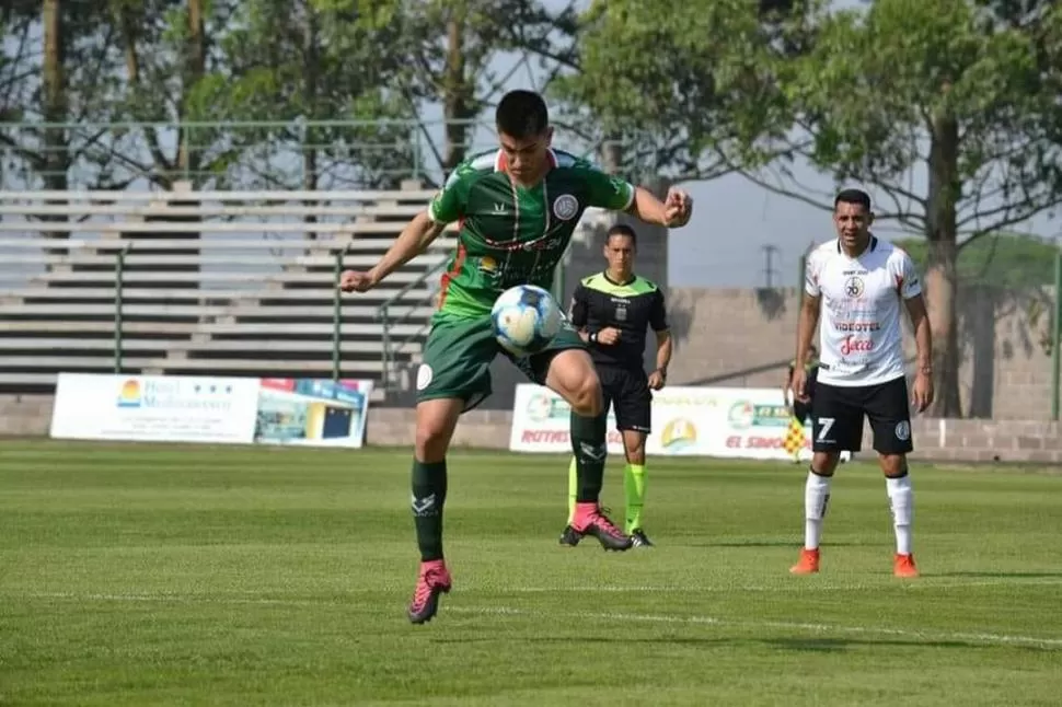 ALEGRIA. Martínez Llanos convirtió el lindo gol que le dio la victoria a San Jorge. prensa san jorge