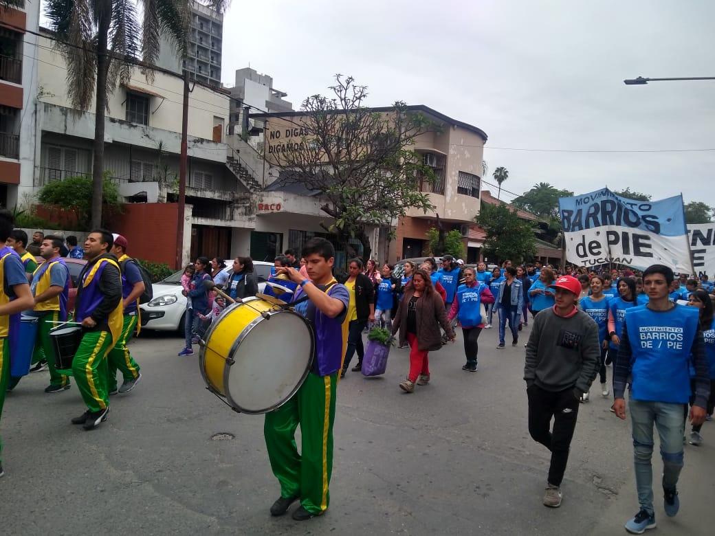 Una protesta de Barrios de Pie complica el tránsito en el centro