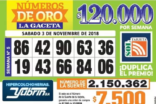 Los Números de Oro de LA GACETA