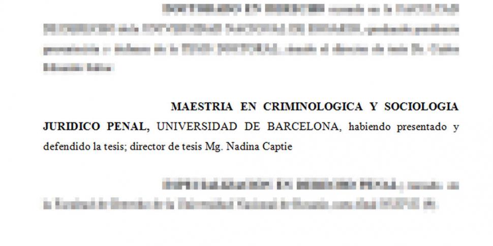 CURRÍCULUM. El título de la maestría tal y como lo presentó Ojeda Ávila.   