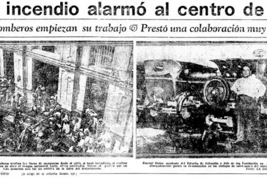 ACTITUD TEMERARIA. Los curiosos se agolpan al frente de la concesionaria (IZQ). Matos, el hombre que ayudó desintersadamente. 