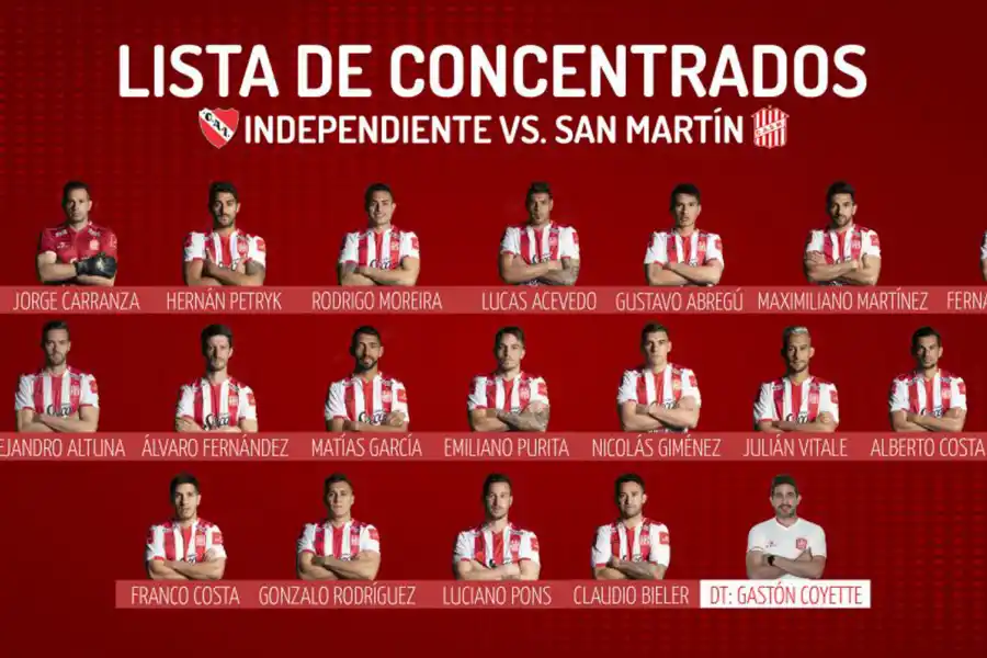 Directo a Avellaneda: San Martín ya está en Buenos Aires, donde mañana visitará a Independiente