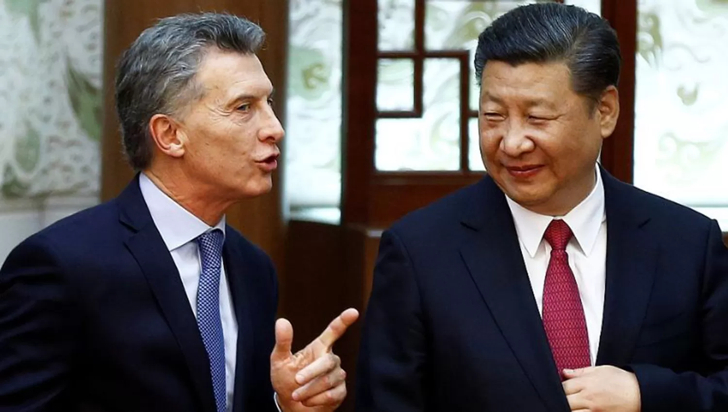 El presidente Macri con el mandatario chino, Xi Jinping.