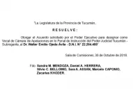 Una adhesión “desapareció” del dictamen a favor de Ojeda