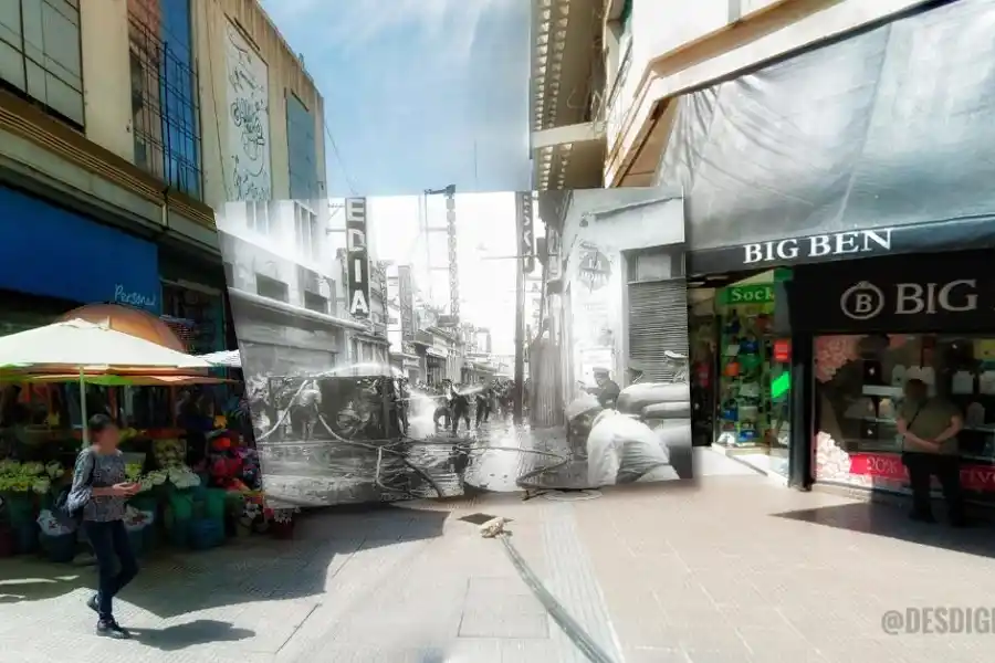 Muñecas y Mendoza. Manifestación de 1958 “Libre o Laica”. 
