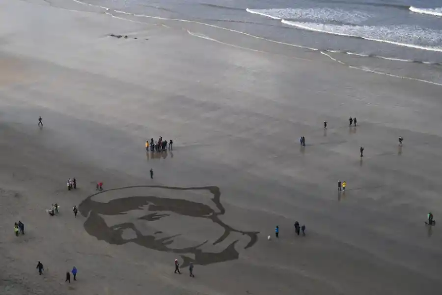 EN IRLANDA. El director de cine Danny Boyle hizo su propio recordatorio.  