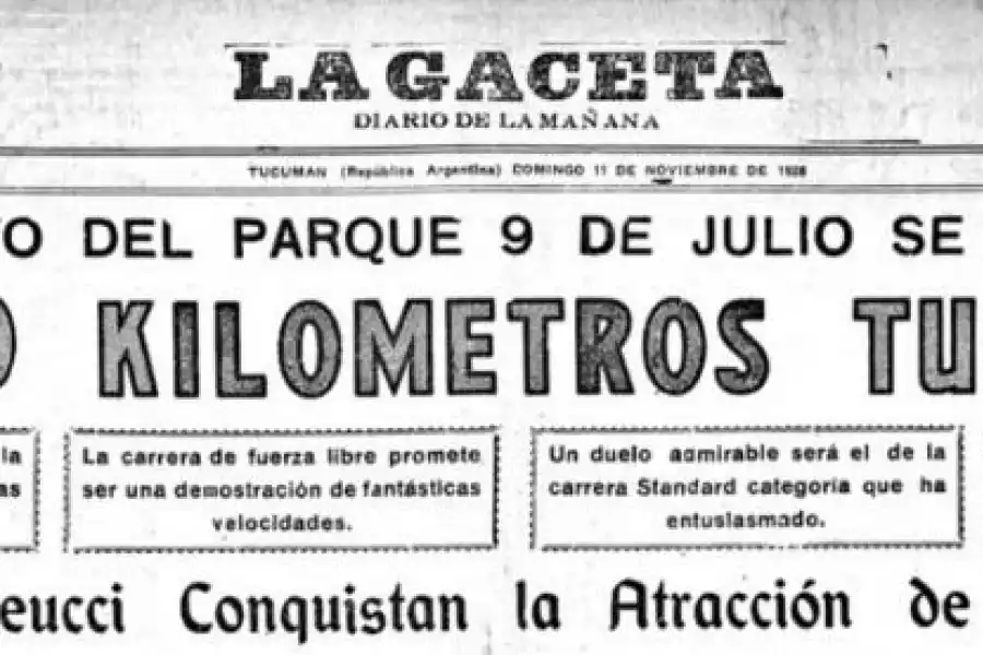 ANUNCIO. LA GACETA le dio una gran cobertura a la competencia que generó gran expectativa entre los tucumanos interesados en el automovilismo. 