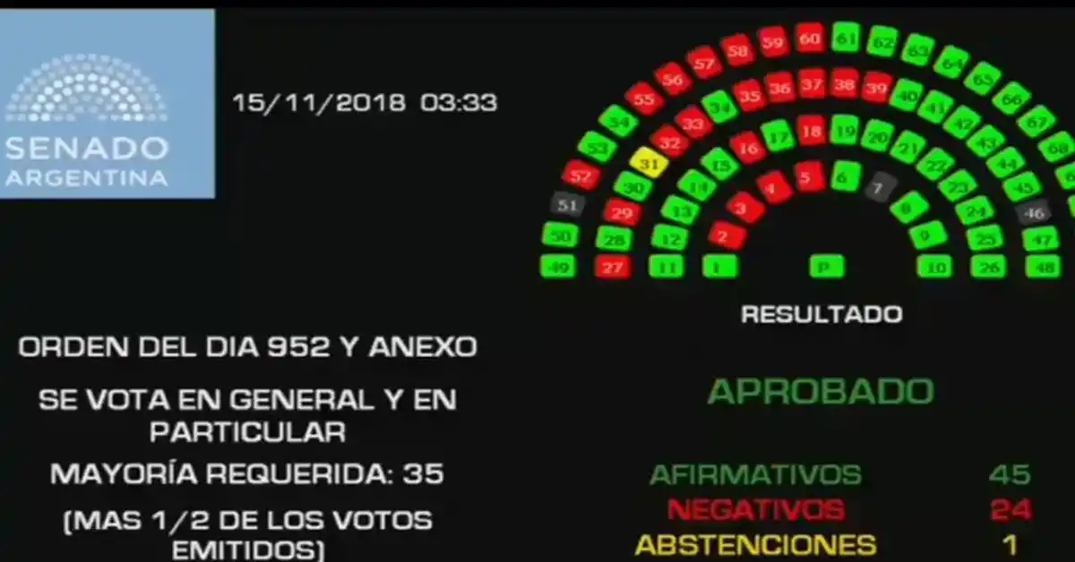 Tras casi 14 horas de debate, el Senado aprobó la Ley el Presupuesto 2019 