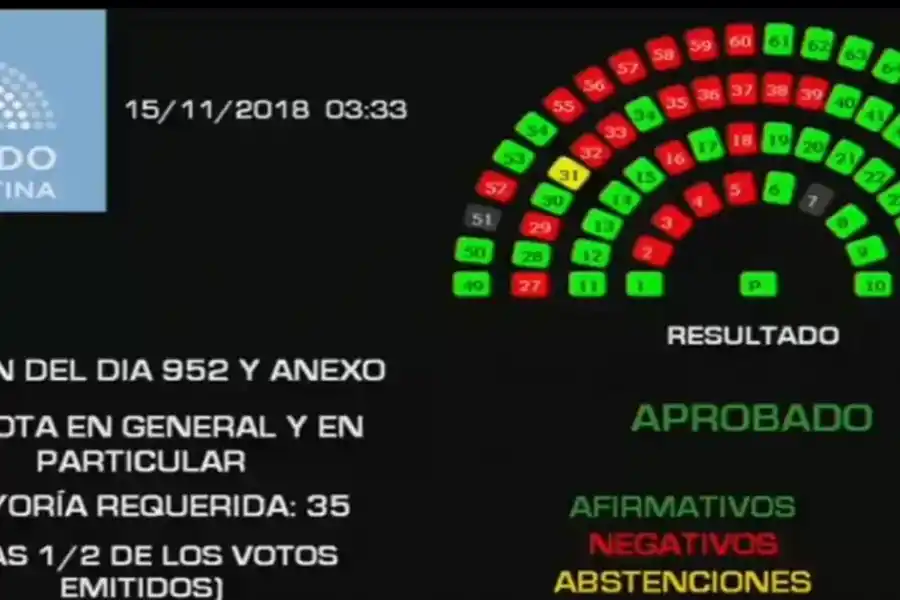 Tras casi 14 horas de debate, el Senado aprobó la Ley el Presupuesto 2019 