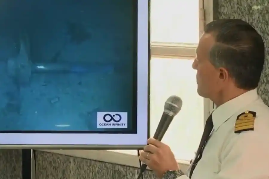 IMÁGENES DEL ARA SAN JUAN. Balbi describe el estado del submarino al momento del hallazgo.