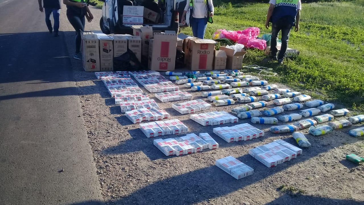 Burruyacu: secuestran más de 1.000 paquetes de cigarrillos y 30 kilos de coca